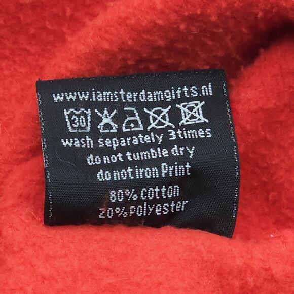 I Amsterdam Hoodie Mens Medium Red Pullover Sweatshirt Travel Graphic Tourist - Picture 6 of 12